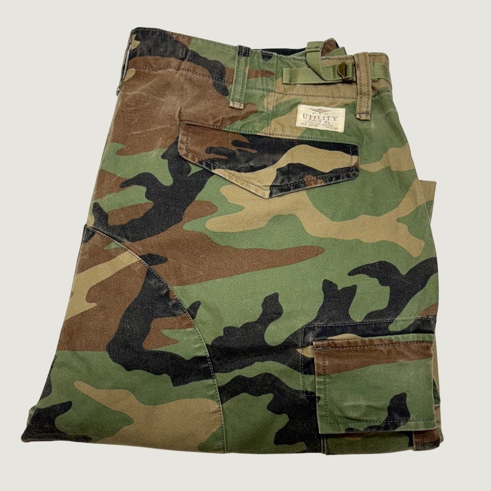 Polo Ralph Lauren Mountain Trousers Mens 36x30 Camo Cargo Surplus Div Pants